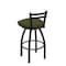 Holland Bar Stool Co 25" Low Back Swivel Counter Stool, Black Wrinkle, Graph Parrot Seat 41125BW015 - alternate 2